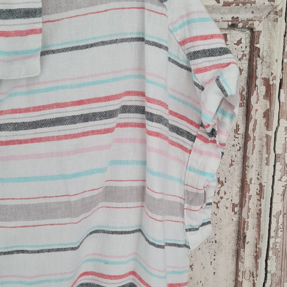 unique Flannel with a vintage TWA Flay Patch on Back L
